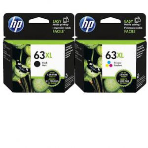 2 Pack Genuine HP 63XL Black & Colour Ink Cartridge Set (1BK,1C) F6U64AA F6U63AA