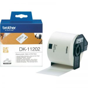 1 x Genuine Brother DK-11202 White Paper Label Roll - 62mm x 100mm - 300 Labels per Roll