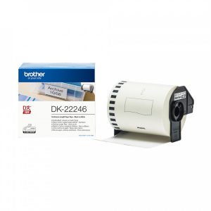 1 x Genuine Brother DK-22246 White Paper Tape Roll - 103mm x 30.48m - Continuous Length