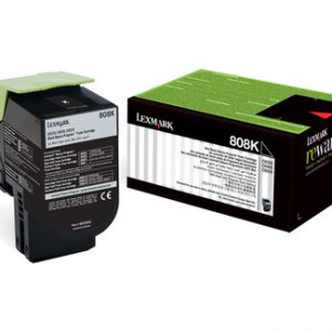 1 x Genuine Lexmark CX310 CX410 CX510 808K Black Toner Cartridge Return Program