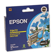 1 x Genuine Epson T0472 Cyan Ink Cartridge