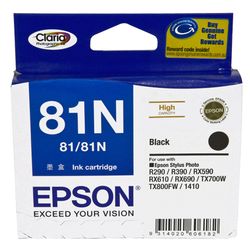 1 x Genuine Epson T0811 T1111 81N Black Ink Cartridge High Yield