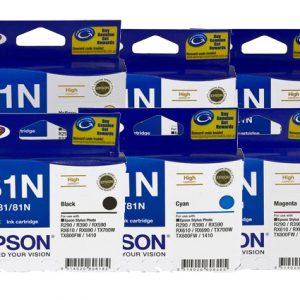 6 Pack Genuine Epson 81N T1111 T1112 T1113 T1114 T1115 T1116 Ink Cartridge Set (1BK,1C,1M,1Y,1LC,1LM) High Yield