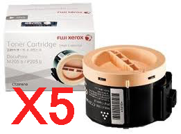 5 x Genuine Fuji Xerox DocuPrint P205B P205W M205B M205FW Toner Cartridge High Yield CT201610