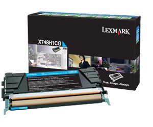 1 x Genuine Lexmark X748 Cyan Toner Cartridge High Yield Return Program