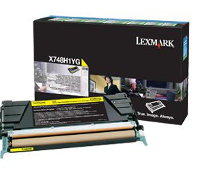1 x Genuine Lexmark X748 Yellow Toner Cartridge High Yield Return Program